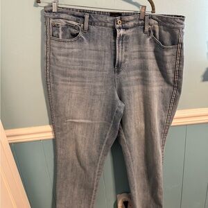 Talbots Light Blue Ankle Jeans with Side Stripe